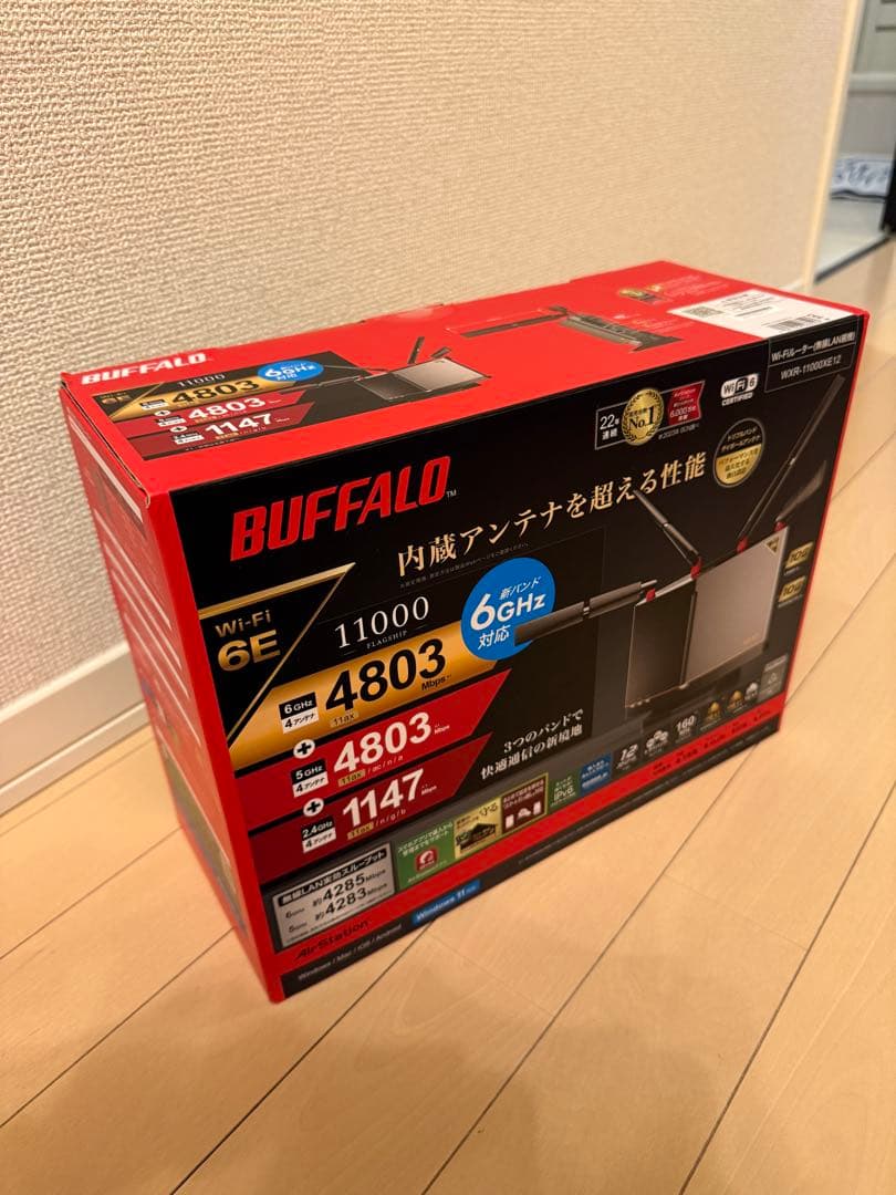 【BUFFALO】 WXR-11000XE12 Wi-Fi 6E対応 ルーター