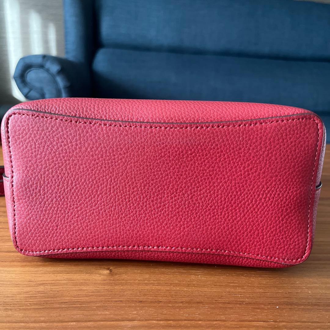 コーチ COACHスモールタウンバケットショルダー・ハンドバッグ2way レッド