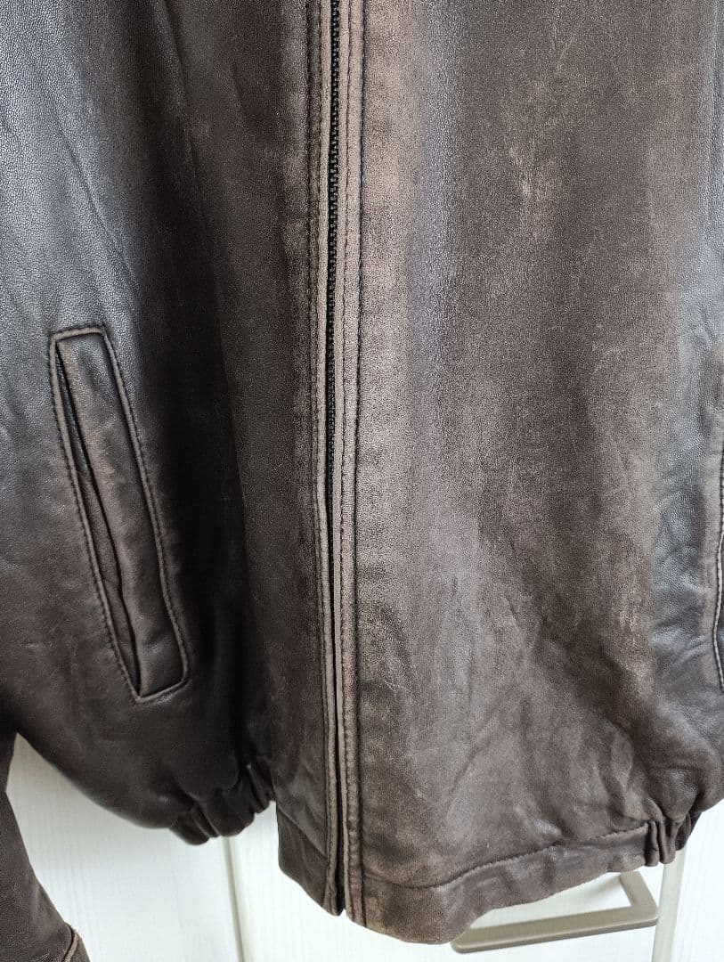 ノーティカ　ダークブラウン レザージャケット