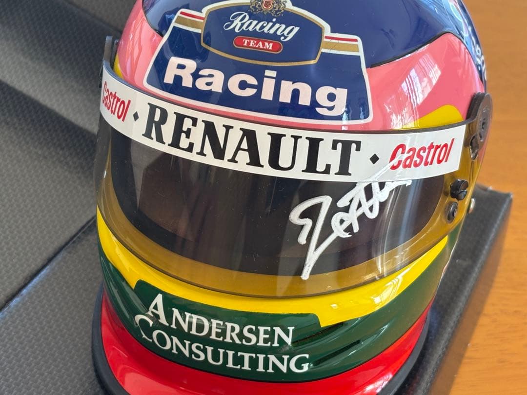 直筆サイン入り J.ヴィルヌーヴ 1/2 ウィリアムズ ヘルメット