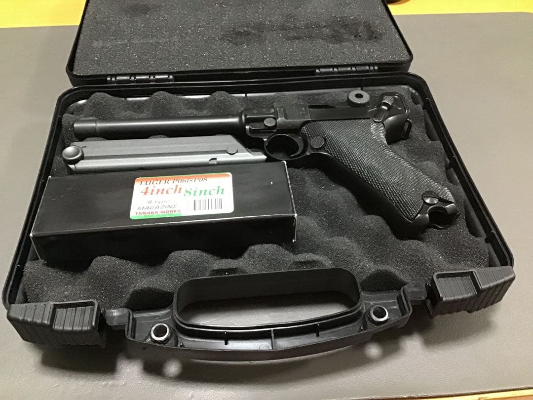 タナカ ルガーP08 ６インチ マガジン2個＋ハードケース付き