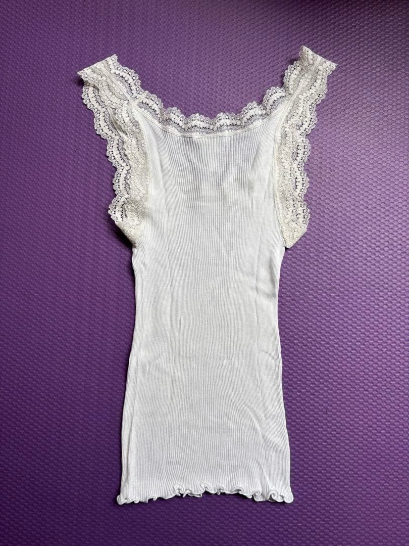 オスカリート コットン レース タンクトップ