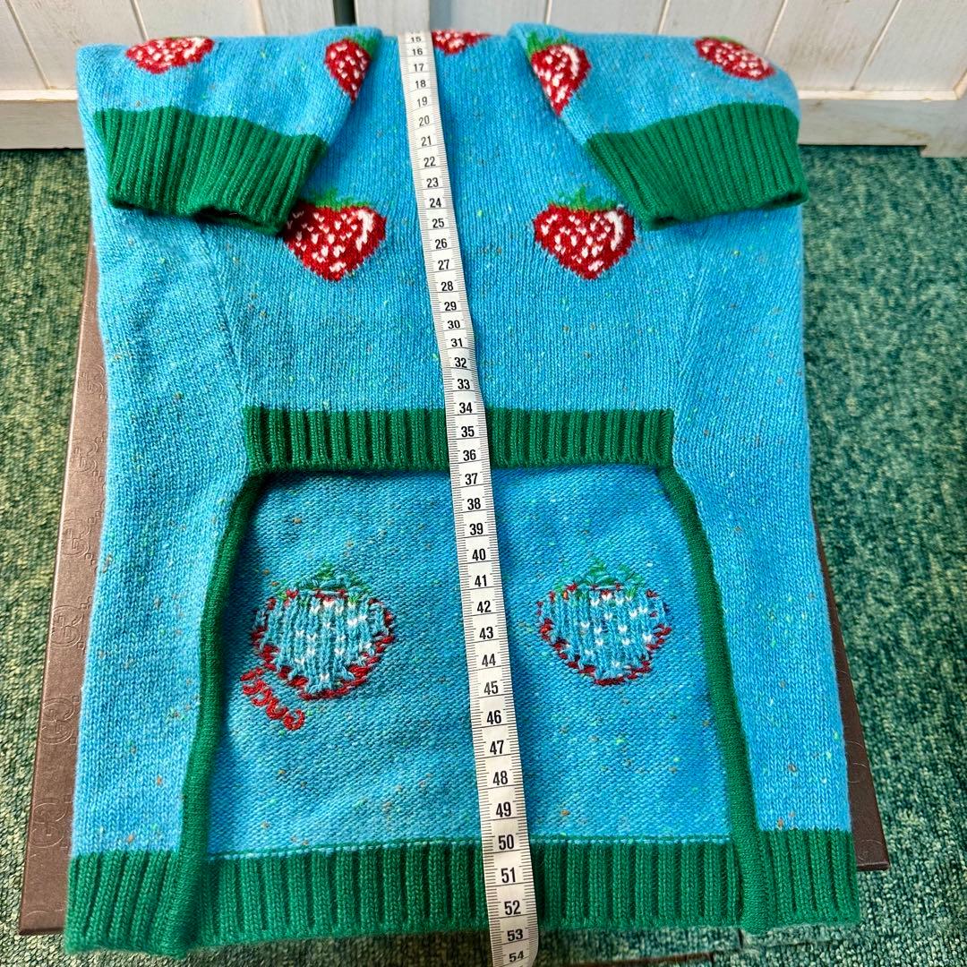 GUCCI グッチ 犬猫 ペット用服 ニット セーター イチゴ柄 Lサイズ