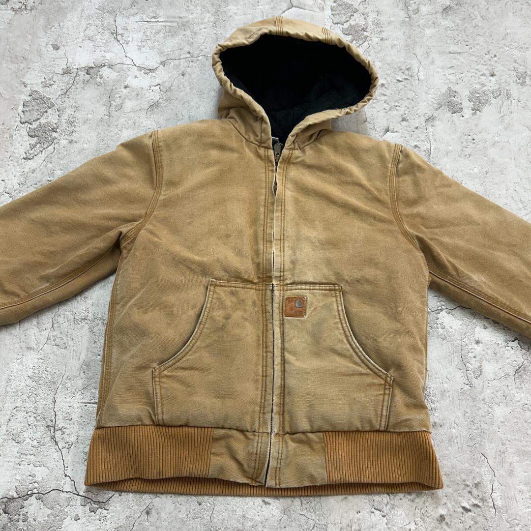 こ*し様 カーハート　雰囲気抜群　ダック　アクティブジャケット　古着　ライトブラ