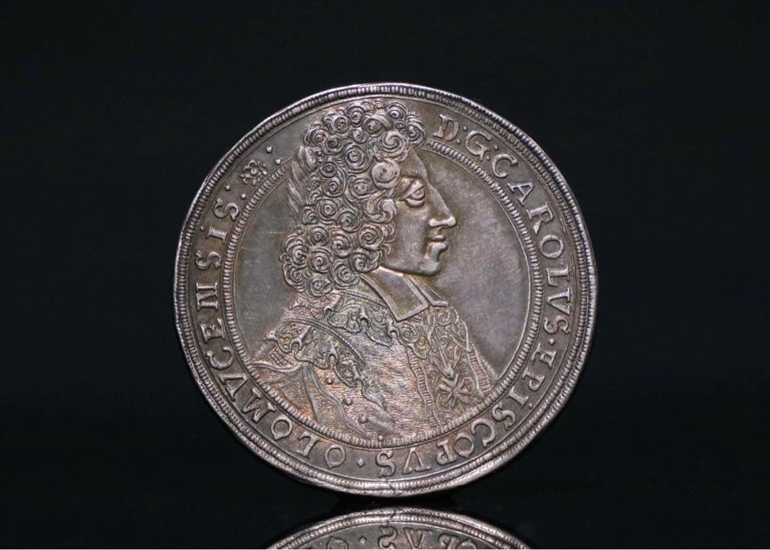 1703/2年 オルムッツ主教区 ターレル銀貨 NGC AU58