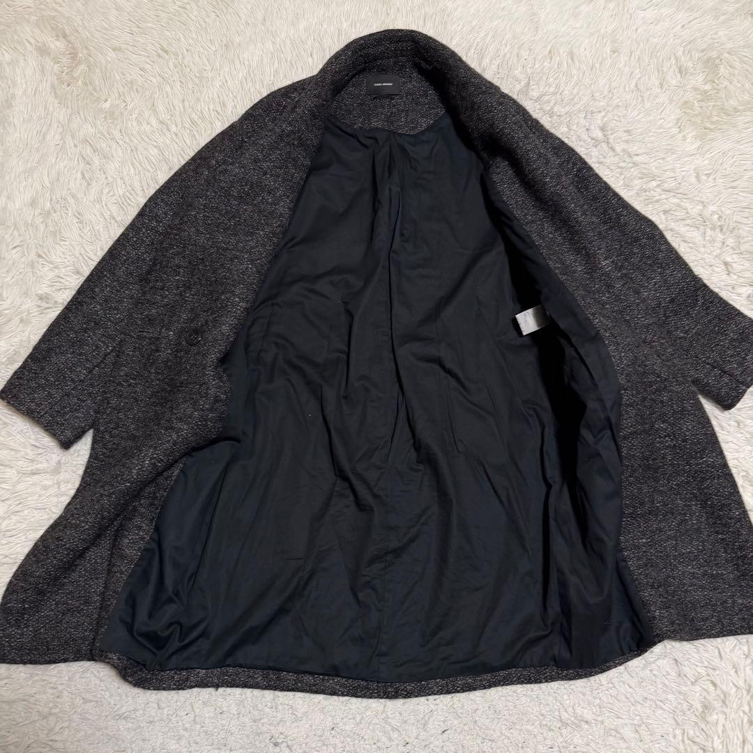 近年極美品　イザベルマラン　ツイードチェスターコート　くるみボタンオーバーサイズ