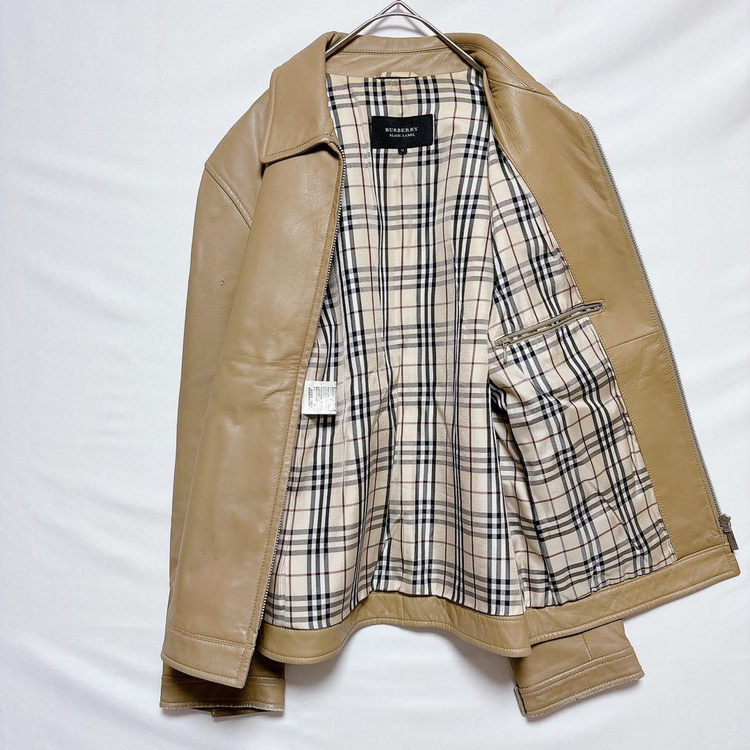バーバリー　レザージャケット　羊革　三陽商会　羽織り　かっこいい　シンプル　大人