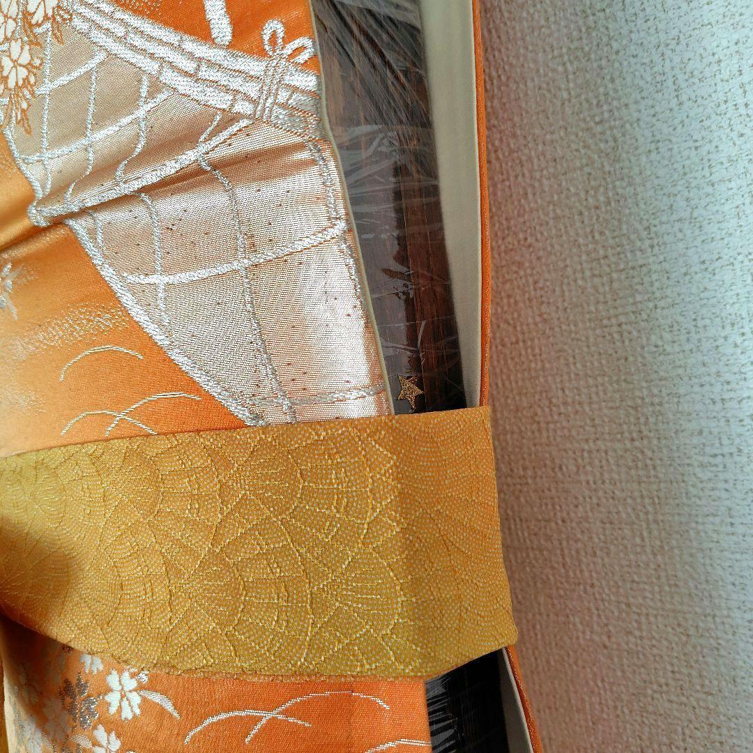 お琴カバー【橙】着物帯 ゆたん油単ハンドメイド 和楽器 正絹 袋帯 山田流