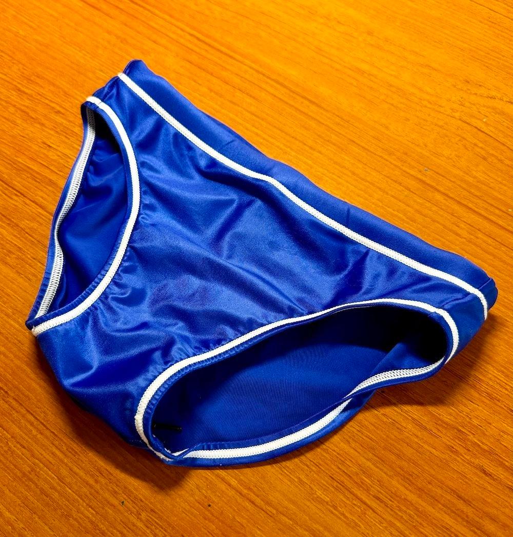 【美品】asics 初期スプラッシャーS 超光沢 ロイヤルブルー　SS　競パン