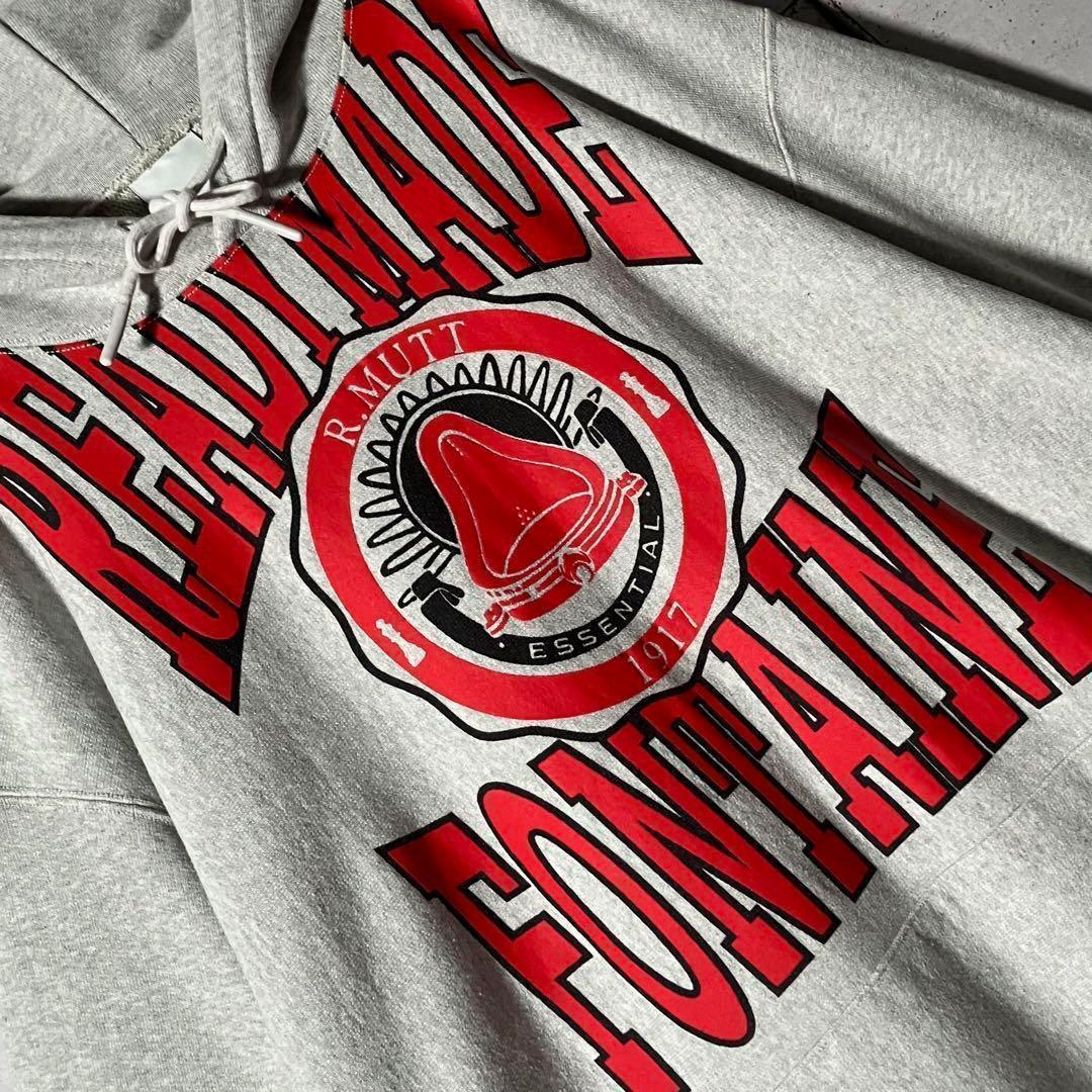 【入手困難】READY MADE レディメイド☆カレッジロゴスウェットパーカーL