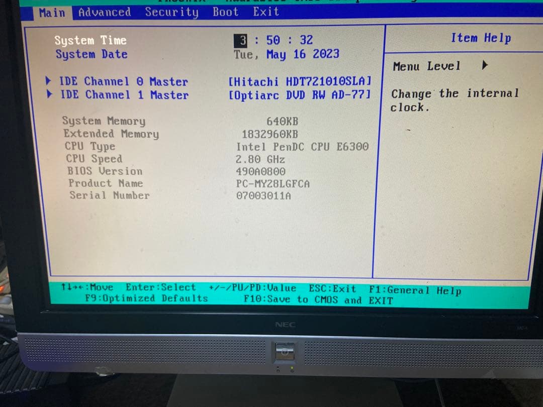 PC-MY28LGFCA 1TB DVD-RW換装　無線LAN子機付き