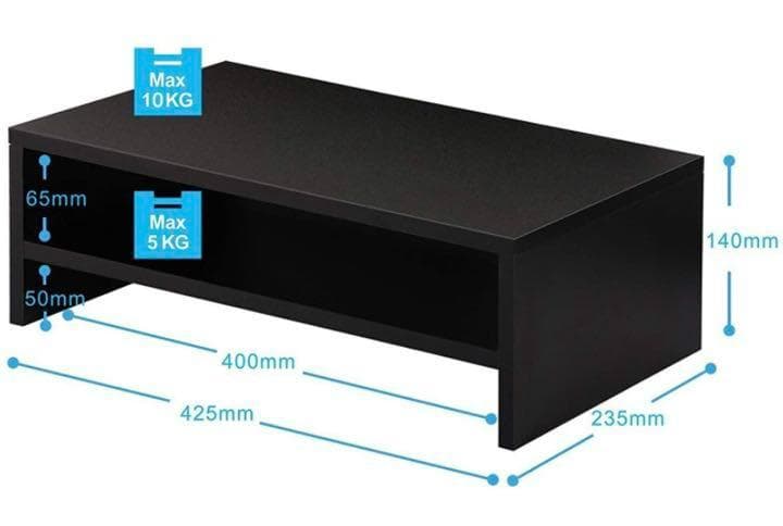 2台セット＆スタイリッシュでお洒落❣2段式で大収納♪❤天然木製モニターラック