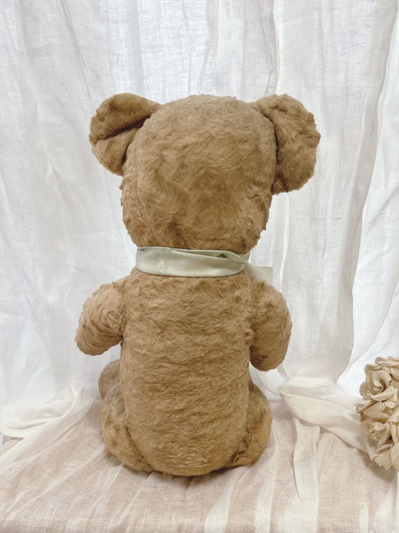 アンティーク　ヴィンテージ　テディベア　ぬいぐるみ　フランス　ブルーアイ