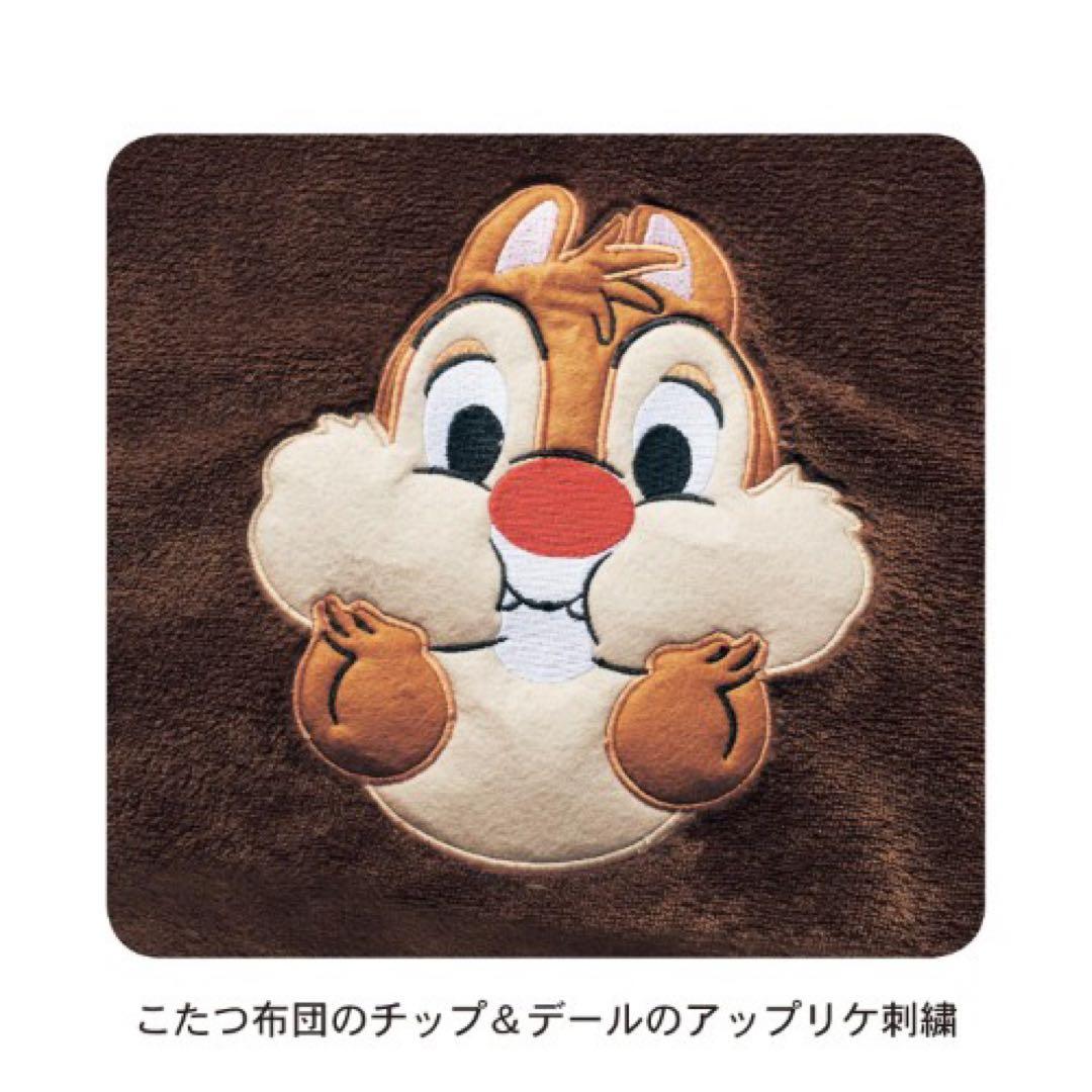 チップ&デール　チップとデール　マイクロファイバーのアップリケ付きこたつ布団