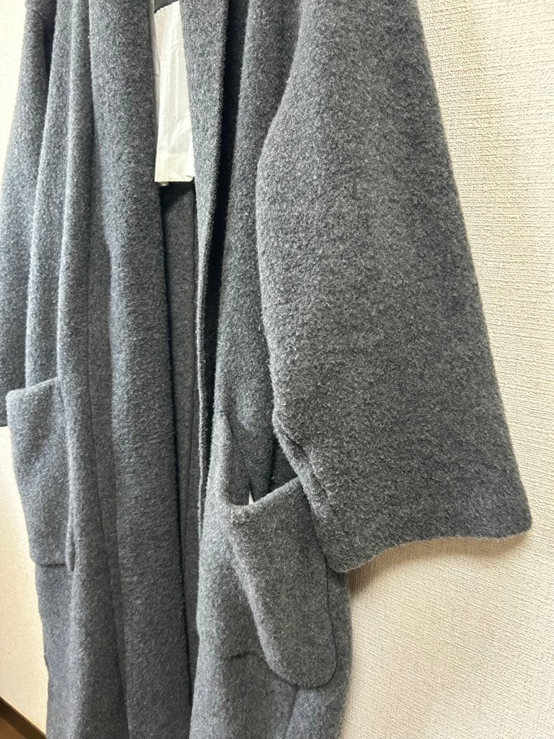 ATON グレー ローブコート