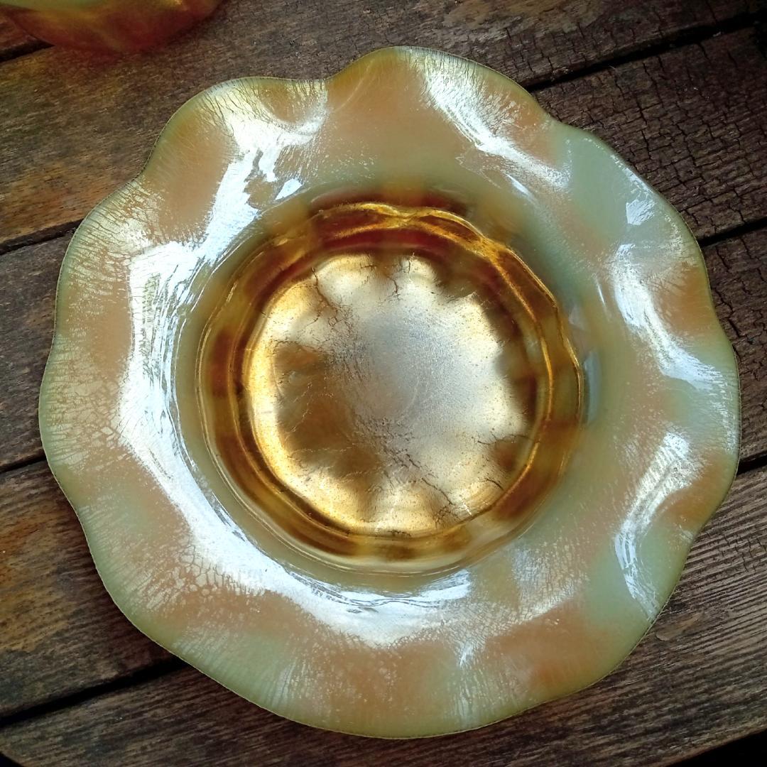 ルイスCティファニー ボウル＆プレート ファブリルガラス おうち美術館にq48