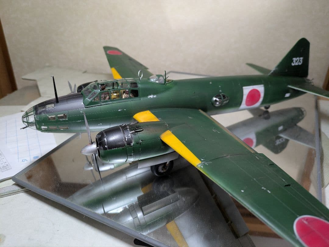 プロペラ回ります。タミヤ1/48完成品『一式陸攻11型』山本長官搭乗機