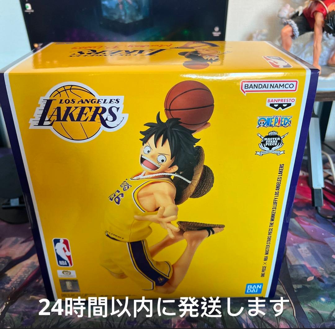 NBA LAKERS レイカーズ　ルフィ フィギュア ワンピースベースショップ