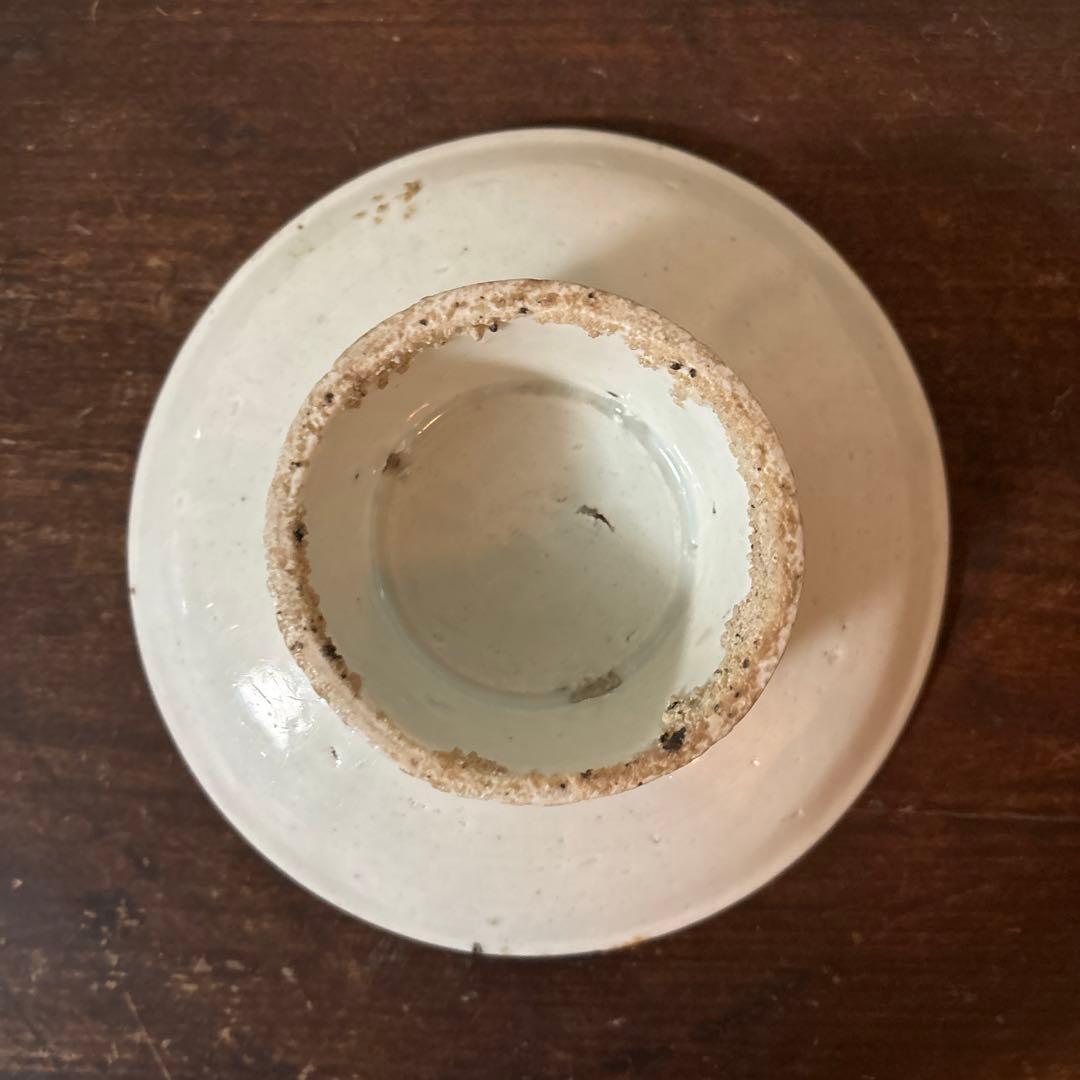 李朝染付祭器　台皿　その⑧ 白磁　古美術　アンティーク　朝鮮古陶磁　白洲正子