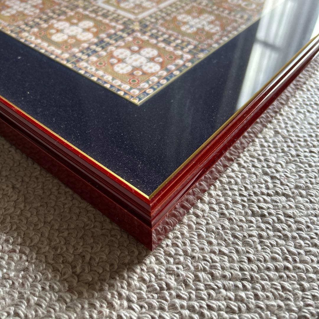 仏画 色紙 額装 2点セット　曼荼羅 仏教美術