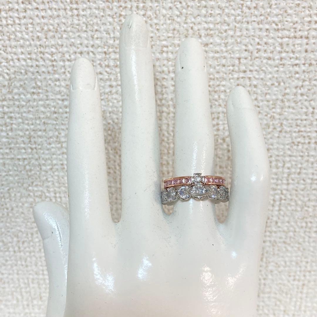 Vivienne Westwood｜コンビリング　シルバー×ピンクゴールド