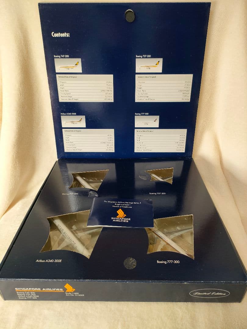 シンガポール航空　モデルプレーン　機内販売　ヘリテージシリーズ５