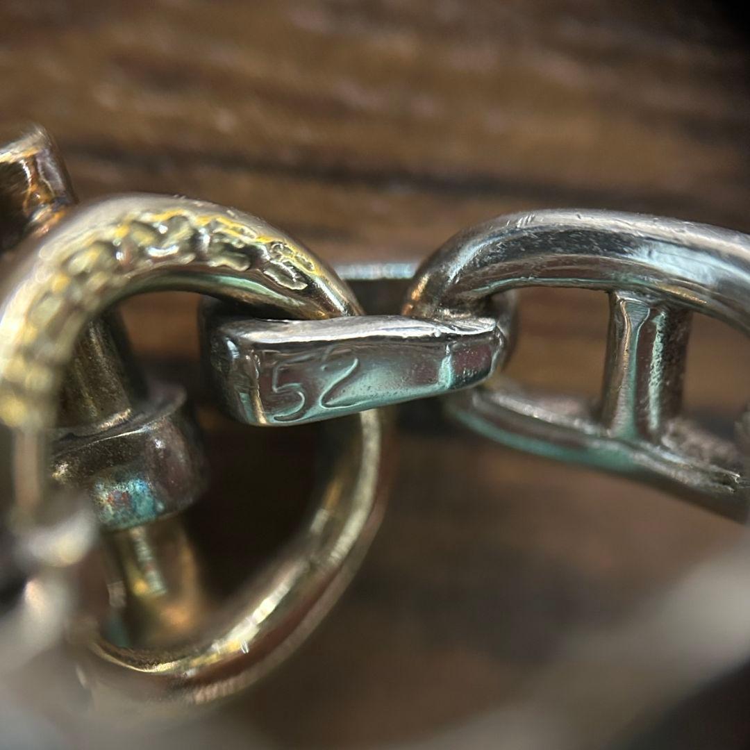 【HERMES】シェーヌダンクル コンビ リング Vintage　※即購入お断り