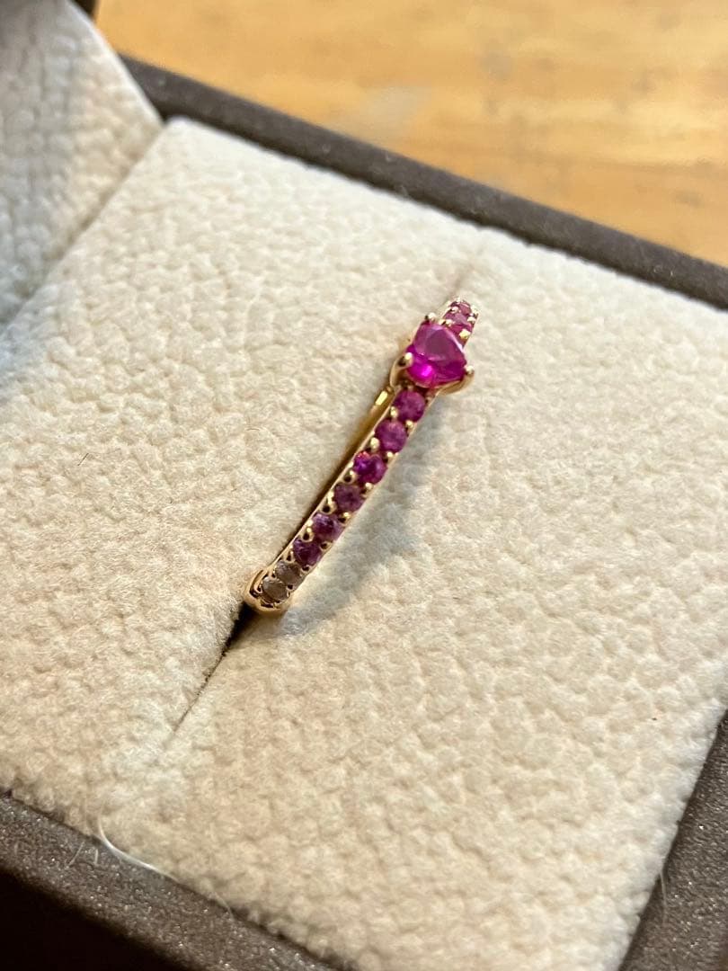 ネ*コ様 1月3日までの出品です＊ソ付＊K18PGルビー＆ピンクサファイアリング