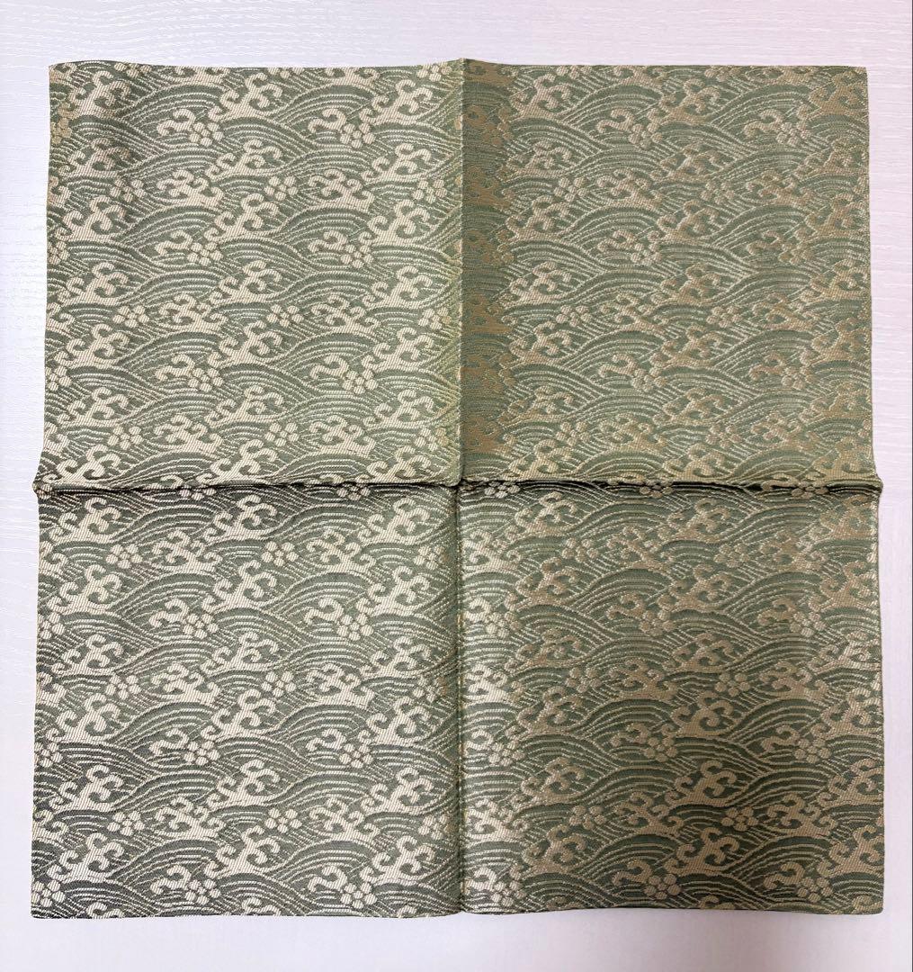 茶道用帛紗 万代屋緞子　緑色