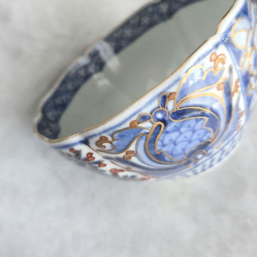 古伊万里　金彩　赤絵　染付　向付　江戸時代　骨董　金継ぎ　アンティーク