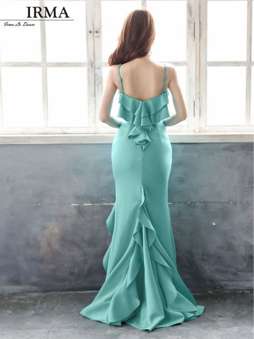 キャバクラ　ロングドレス　IRUMA 濃いピンク　ビビッドピンク　バースデー