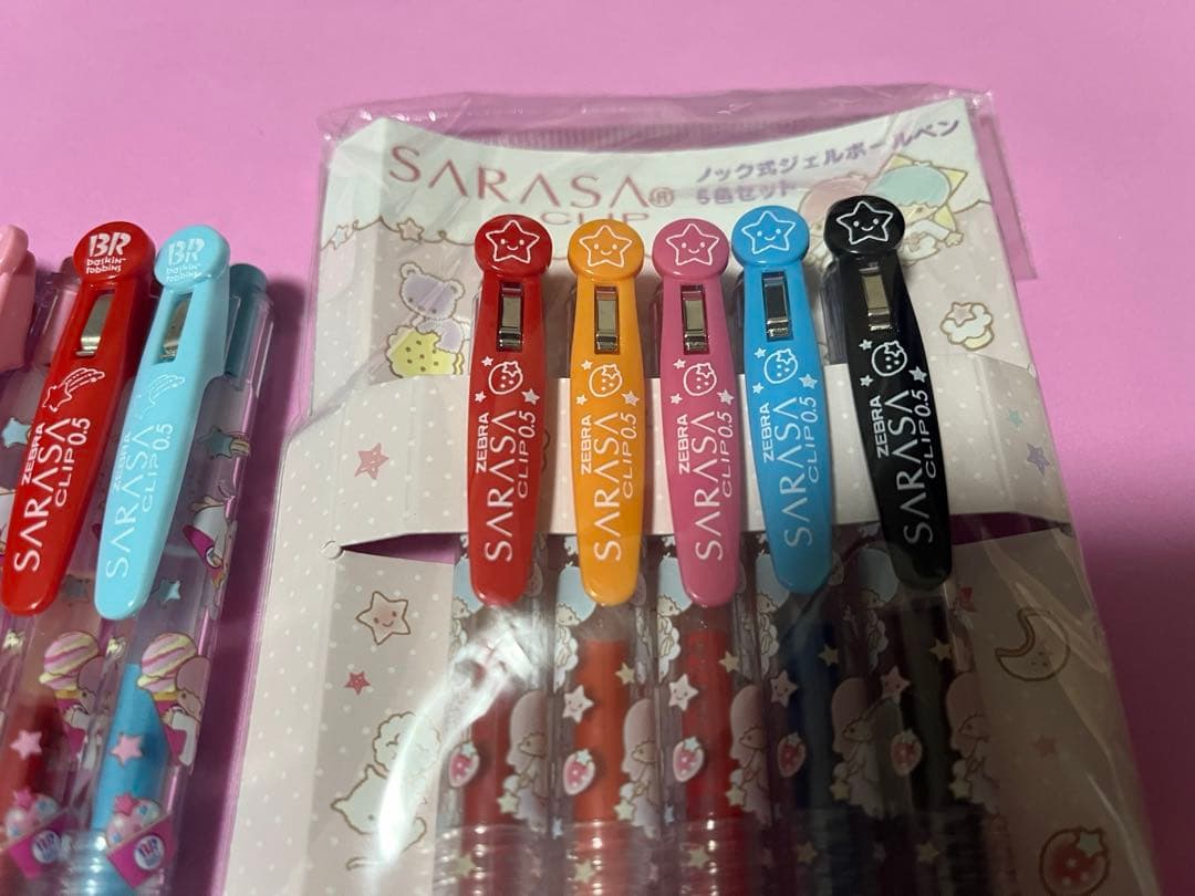 サラサクリップ　サンリオ　限定　シナモン　マイメロ　キキララ　sarasa