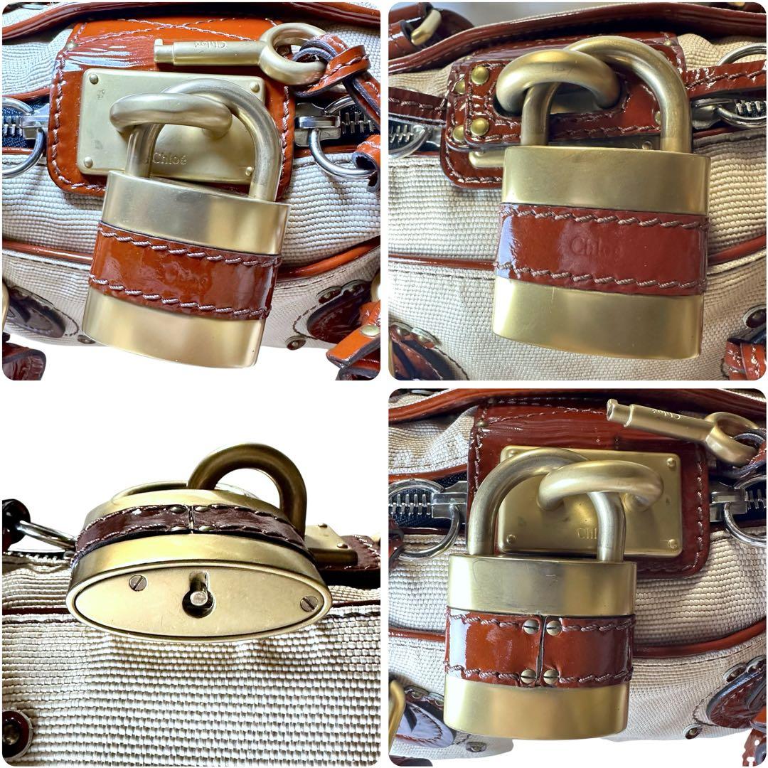 □らび□■極美品■レア■クロエChloe■ハンドバッグ■パディントン■保証書付