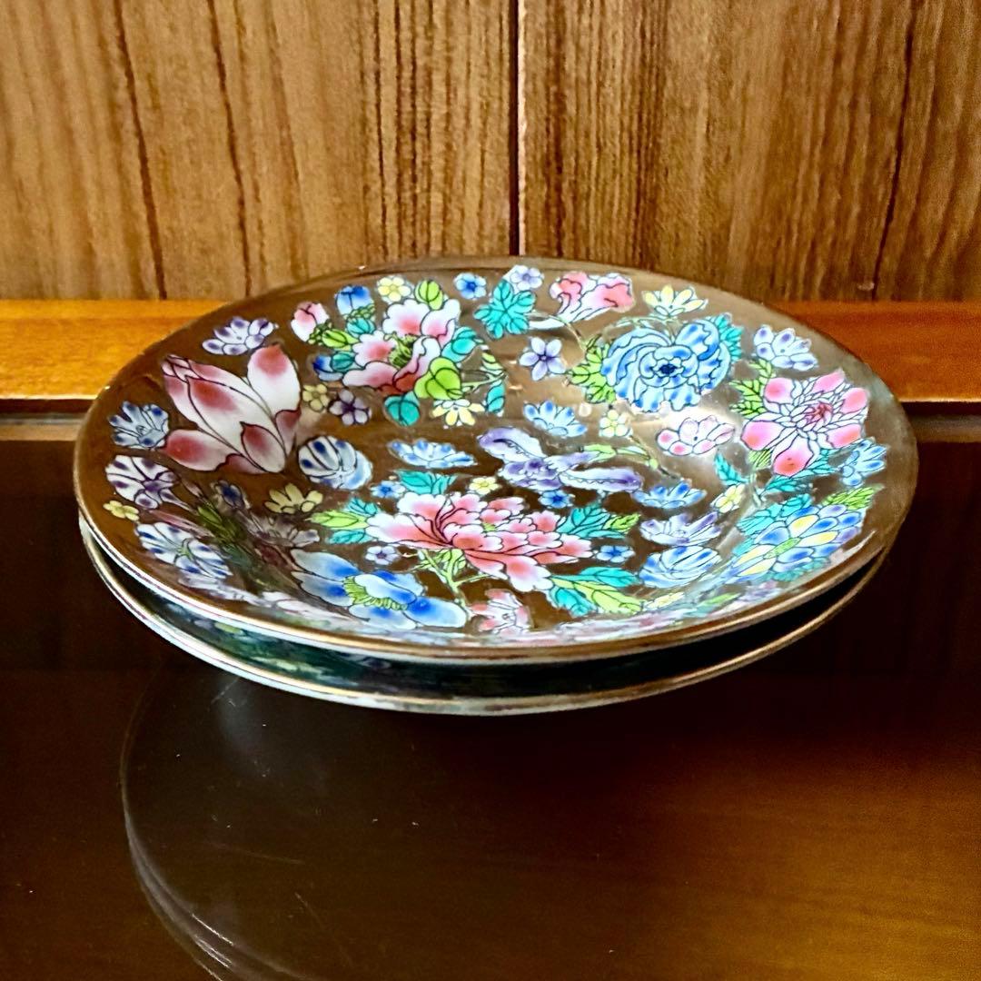 新品未使用　景徳鎮　金彩　絵付け　色絵金彩　ゴールド　食器　皿　12点セット