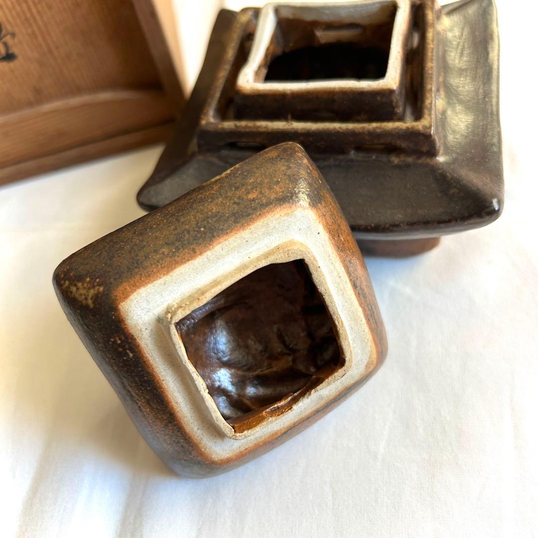 香炉 古塔 京焼 骨董品 二重の塔