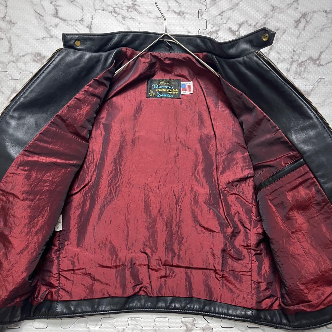 極美品✨ ショット レザージャケット ライダース 641xx サボテンタグ 黒