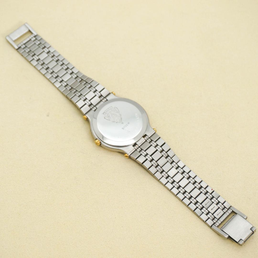 稼働 GUCCI 腕時計 9000M デイト ボーイズ アイボリー 2841