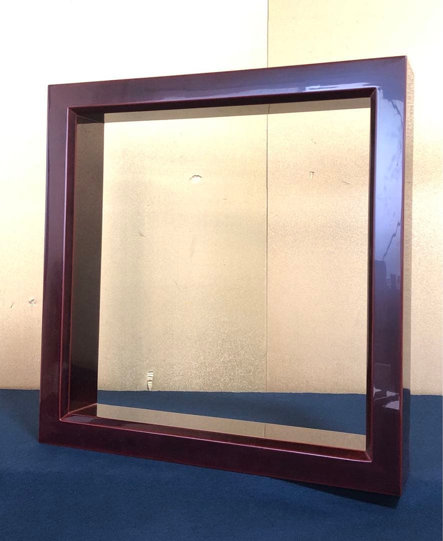 《R》輪島塗 溜塗 炉縁 俊峰 共箱　251208お4