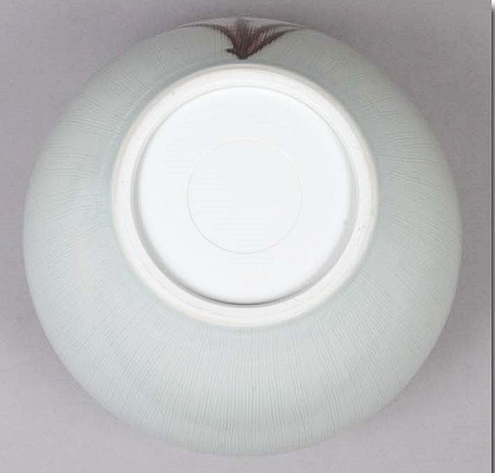 芸術院会員　河合誓徳　線状紋釉裏紅蘭花壷　M124