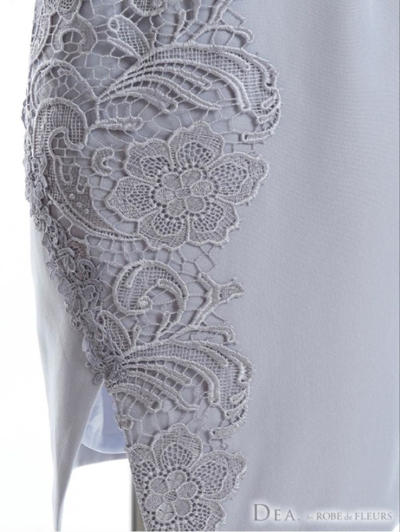 ケミカルレース×アシンメトリーキャバドレス(DE2858)