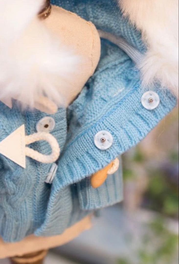 新品タグ付♡ブルブブbulbubu♡ニットダッフルコート♡ウール100%♡XS