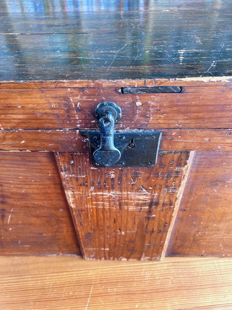 アンティーク　木製収納箱　古道具　古家具