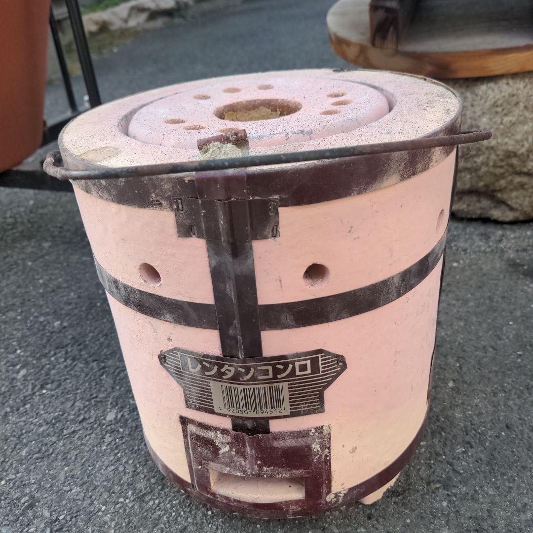 焼き芋　信楽焼つぼ焼き芋 (かご付き七輪付きキャスター込み・のぼり付き)