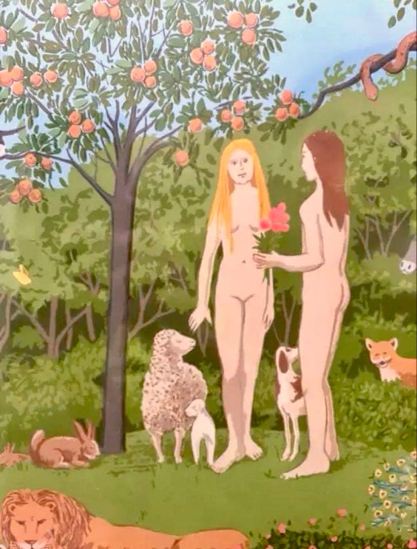 “アダムとイブ” パリ人気作家の大作❗️大変お買い得❗️元ギャラリーオーナーお勧め