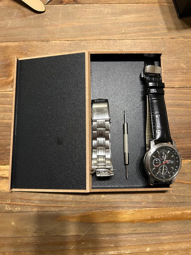 新品電池•美品】セイコー　クロノグラフ 稼働