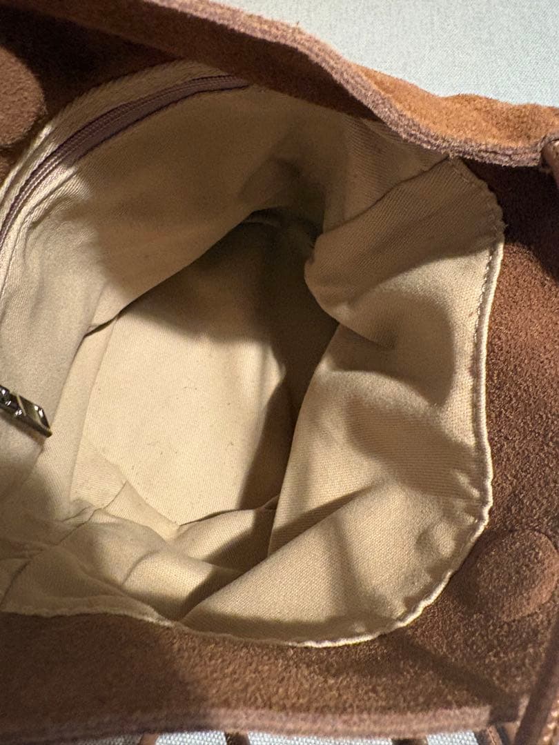 meilmada 【牛革】スエード2wayショルダーバッグ　ブラウン