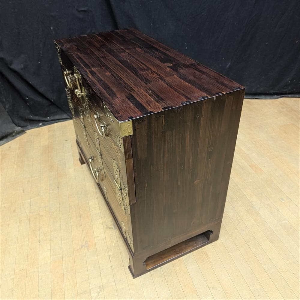 李朝家具　バンダジ　時代箪笥　朝鮮家具　半閉櫃　収納　整理　引き出し　民藝