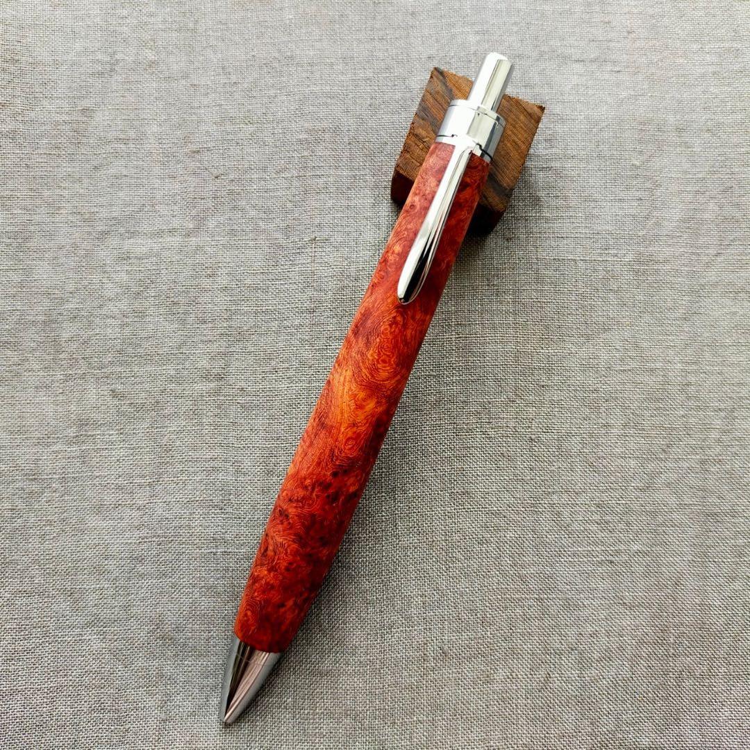 ハンドメイド　木軸ボールペン　上杢　本花梨　瘤杢　G2　ウッドペン