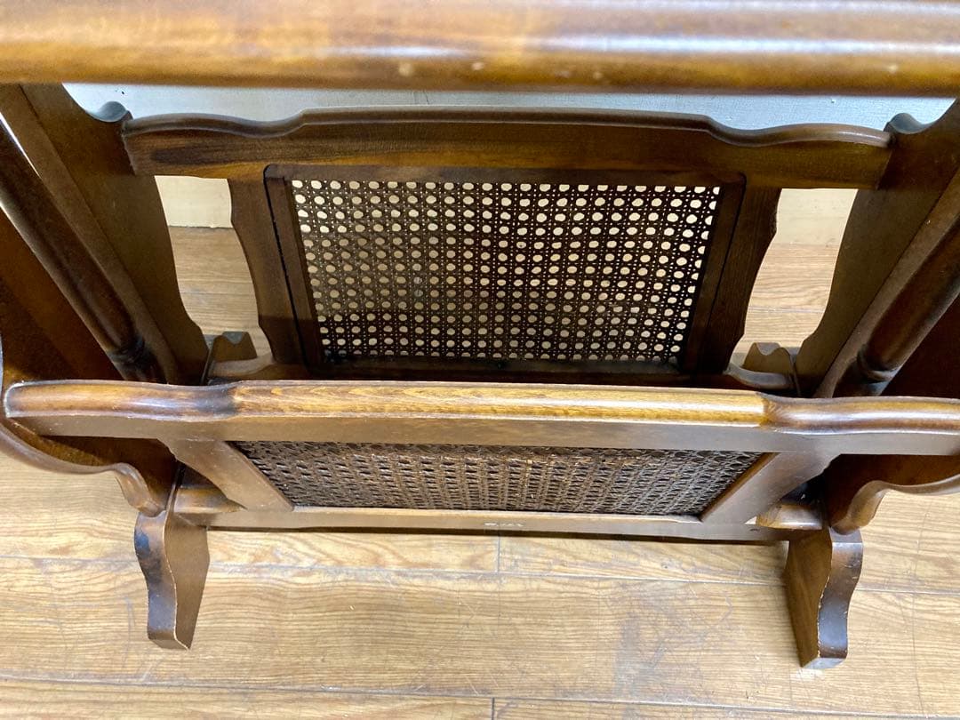 管167☆カリモク☆オールドカリモク☆サイドテーブル☆マガジンラック