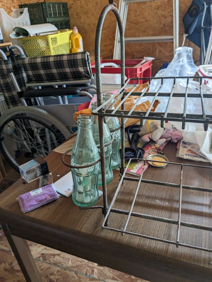 昭和の思い出コカコーラ看板 棚空き瓶6